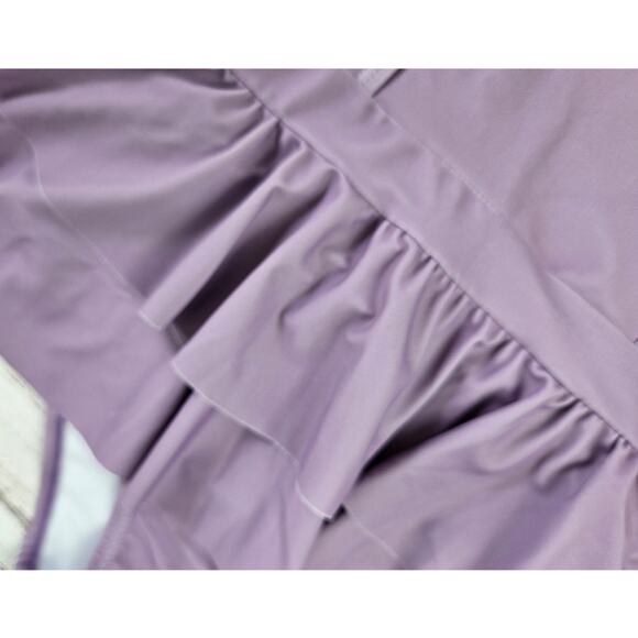 Shein Purple Flutter Ruffle One Piece Swimsuit sz 4T - Picture 3 of 4